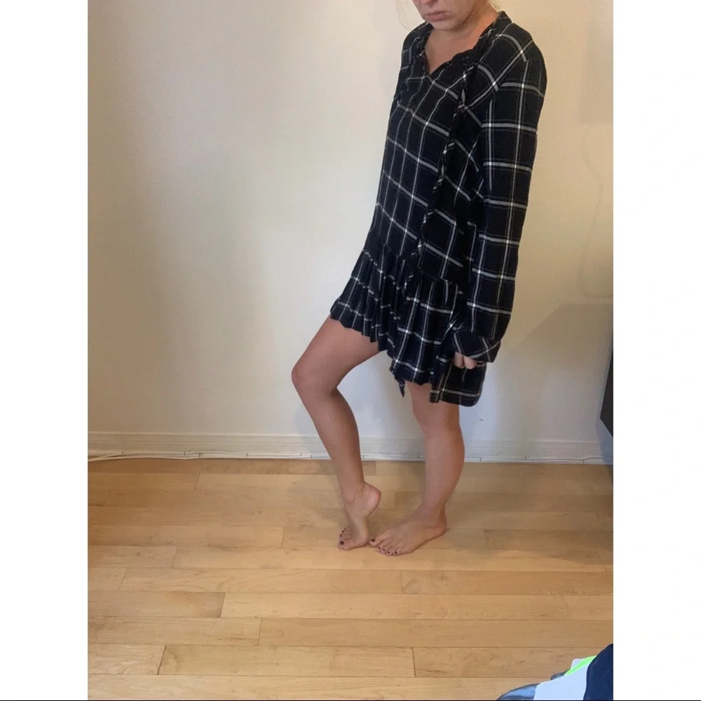 Zara check drop-waist dress - Picture 2 of 4